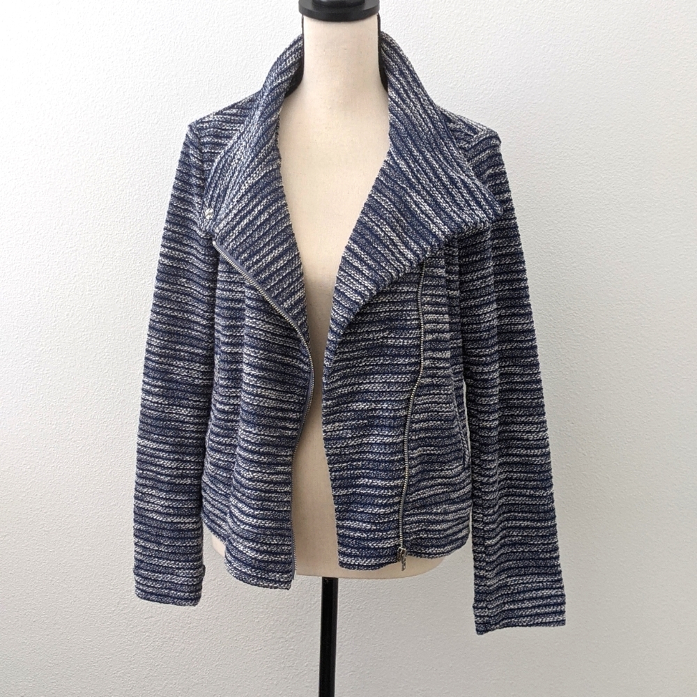 LOFT knit moto jacket sz M
